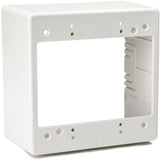 Dual Gang Junction Box, 2.77" Deep, PVC, Office White - We-Supply