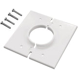 Dual Gang Splitport Plate with Grommet, White - We-Supply