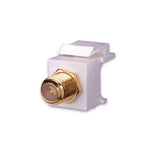 F81 (F Connector) Keystone Insert, White/Nickel Plated - We-Supply