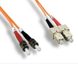 Fiber Optic Cable, Multi Mode, 50/125 Duplex, SC to ST, 3ft