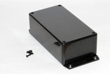 Flanged General Purpose Black Chassis Box, 3.2" x 5.9" x 1.8" - We-Supply