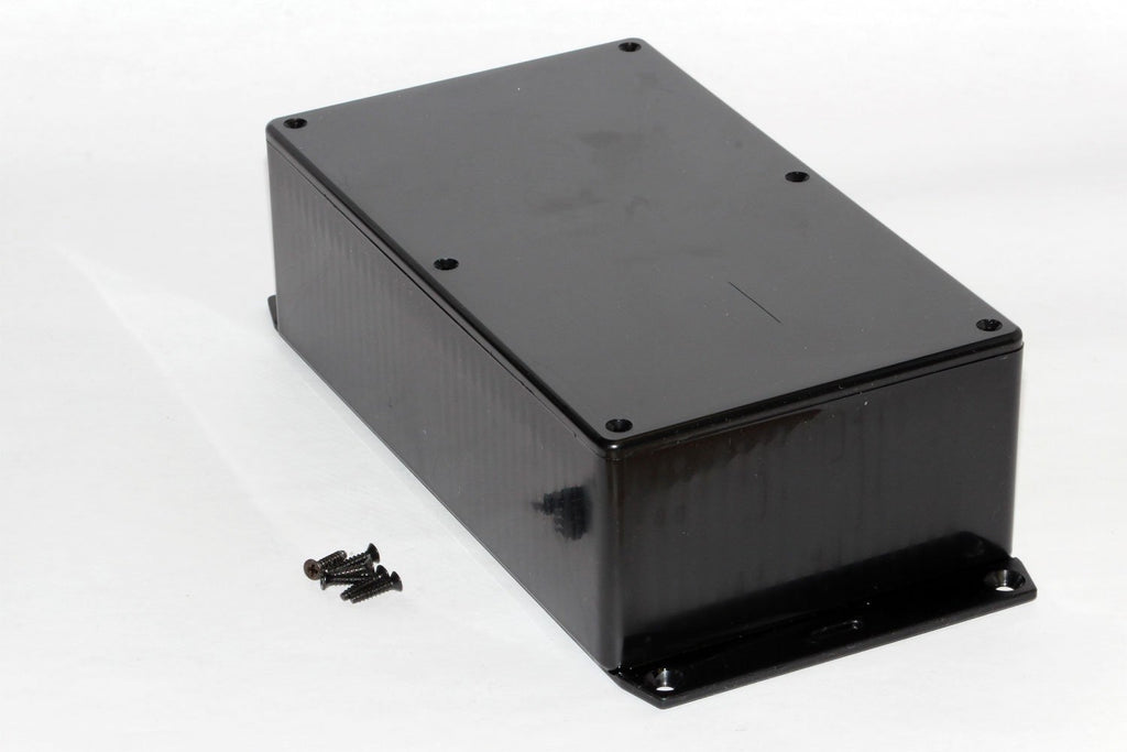 Flanged General Purpose Black Chassis Box, 4.3" x 7.5" x 2.2" - We-Supply