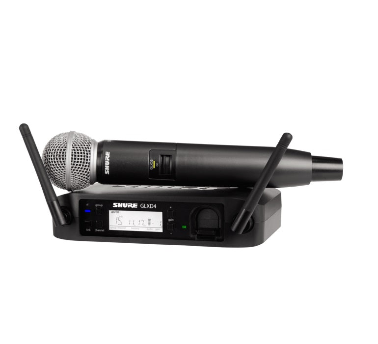 Shure UHF Wireless System: GLX with SM58 Handheld Microphone