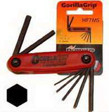 Gorilla Grip Fold-Up Hex Key Set, 1.5-6MM - We-Supply