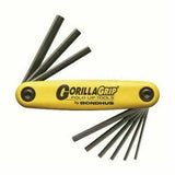 GorillaGrip Fold-Up Hex Key Set, .050-3/16" - We-Supply