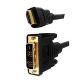 HDMI Male to DVI-D Male Cable, 25 ft