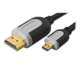 HDMI Micro D Male to HDMI A Male, 10ft