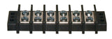 Heavy Duty Dual Row Barrier Strip, 75A Max, 6 Poles