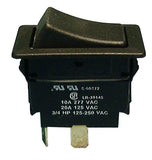 Heavy Duty Rocker Switch On/Off SPST 20A-125V .250" Quick Disconnect - We-Supply
