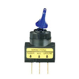 Illuminated Duckbill Toggle Switch, On/Off 30A @14VDC Blue Glo