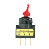 Illuminated Duckbill Toggle Switch, On/Off 30A @14VDC Red Glo