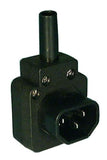 In-line Right Angle IEC320 C14 Male Connector - We-Supply