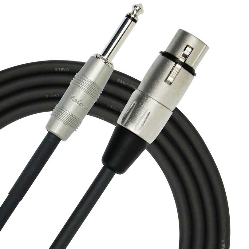 Instrument Cable: 1/4" Male to XLR Female, 25 ft - We-Supply