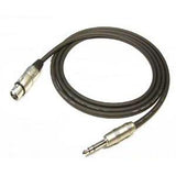 Instrument Cable: XLR Balanced TRS Male to Female, 6 ft
