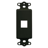 Modular Keystone Decora Faceplate, 1 Port, Black