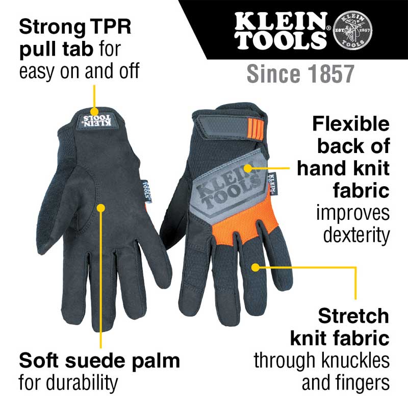 Klein Tools General Purpose Gloves, Medium - We-Supply