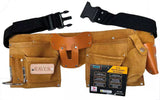 Leather Tool Belt, 10 Pockets - We-Supply