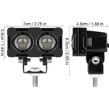 LED Amber/White Off-Road Spot Light Set, 10-32VDC - We-Supply