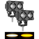 LED Amber/White Off-Road Spot Light Set, 10-32VDC - We-Supply