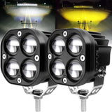 LED Amber/White Off-Road Spot Light Set, 10-32VDC, 6K Lumen - We-Supply