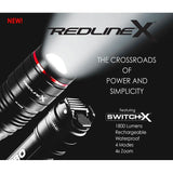 LED Flashlight, Redline X, Rechargable, 1800 Lumen