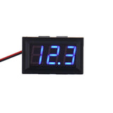 LED Panel Meter, 0-30VDC, 2 Wire, Blue - We-Supply