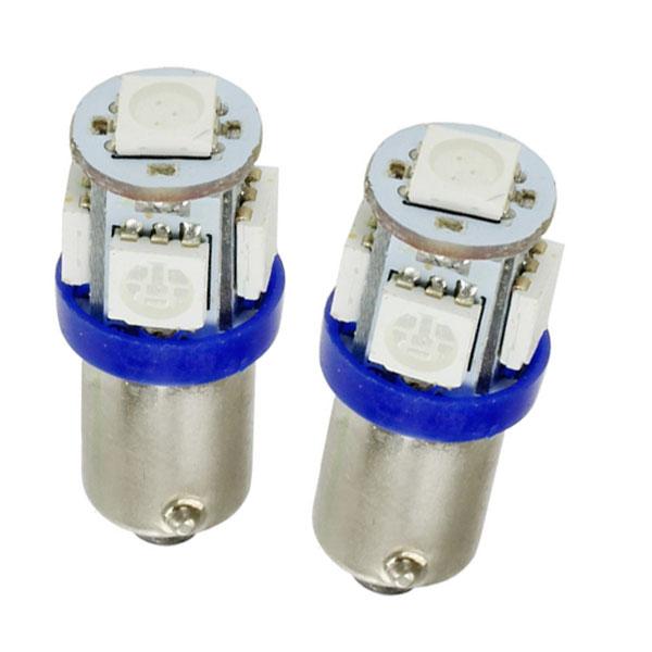 LED Replacement Blue Lightbulb, BA9S, 5 LED, 2 pack - We-Supply