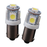 LED Replacement Lightbulb, BA9S, 5 LED, 2 pack