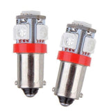 LED Replacement Red Lightbulb, BA9S, 5 LED, 2 pack - We-Supply