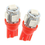 LED Replacement Red Lightbulb, T10, 5 LED, 2 pack