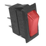 Lighted Rocker Switch Red Lamp On/Off SPST 15A-125V .250