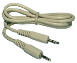 Media Star Audio Cable 3.5mm Stereo Plug to Plug 3 ft