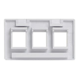 Modular Keystone Furniture Plate, 3 Port, White - We-Supply