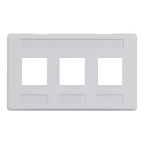 Modular Keystone Furniture Plate, 3 Port, White - We-Supply