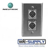 Neutrik DLX Series Wallplate: (2) XLR Females - We-Supply