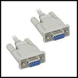 Null Modem Cable, 9 Pin Female to Female, 10 ft