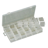 Plastic Component Storage Box: Up to 24 Compartments