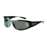 Protective Safety Glasses, Black and Silver Frame