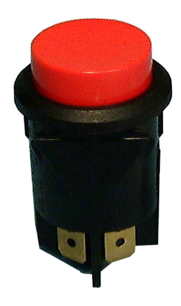 Pushbutton Switch SPST On/Off 16A-125V .250" Quick Connect - We-Supply