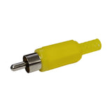 RCA Line Mount Plug, Yellow Plastic - We-Supply