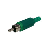 RCA Male Inline Plug, Green - We-Supply