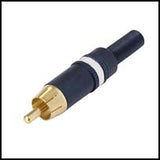 Rean RCA Male Plug: White Color Band, Gold Contacts - We-Supply