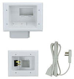 Recessed Pro Power Kit with Duplex Receptacle, White