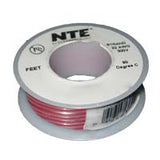 Red 24 Gauge Solid Wire, 25' Spool - We-Supply