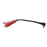 Right Angle 3.5mm to 2 RCA Males - We-Supply
