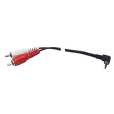 Right Angle 3.5mm to 2 RCA Males, 3ft