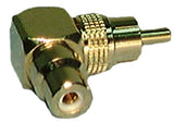Right Angle Gold Plated RCA Male to RCA Female - We-Supply