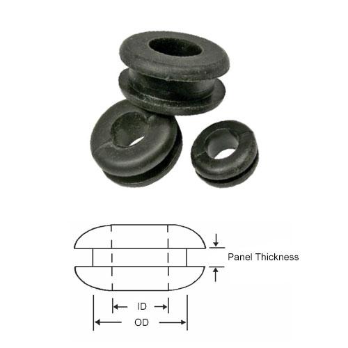 Lot of 25 Rubber Grommets 1 Inside Diameter Fits 1-1/4 Panel Holes