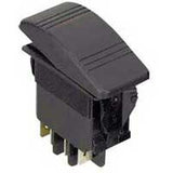 Sealed Lighted Amber Rocker Switch (On)/Off/(On) DPDT 20A-12VDC - We-Supply
