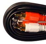 Shielded Audio Cable, Dual Gold-Plated RCA Connectors, 25 ft - We-Supply